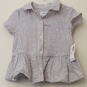 Old Navy toddler girl striped peplum shirt